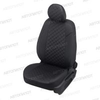 Чехлы Автопилот Экокожа Ромб на Peugeot 206 хэтчбек 1998-2009 г.в. Чехлы Автопилот Экокожа Ромб на Peugeot 206 хэтчбек 1998-2009 г.в.