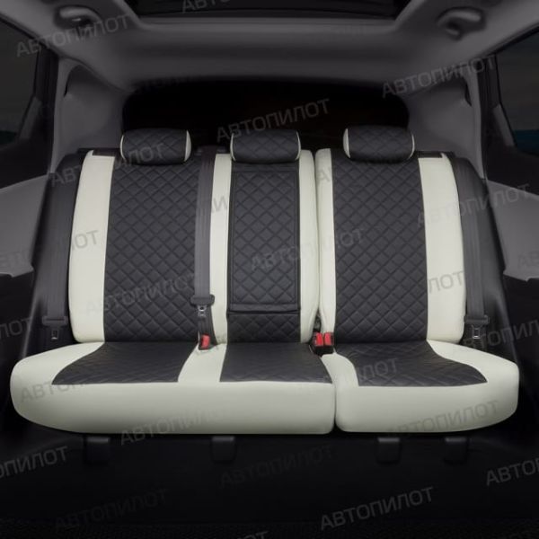 Чехлы Автопилот Экокожа Ромб на Peugeot 206 хэтчбек 1998-2009 г.в. Чехлы Автопилот Экокожа Ромб на Peugeot 206 хэтчбек 1998-2009 г.в.